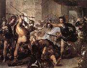 GIORDANO, Luca Perseus Fighting Phineus and his Companions dfhj oil on canvas